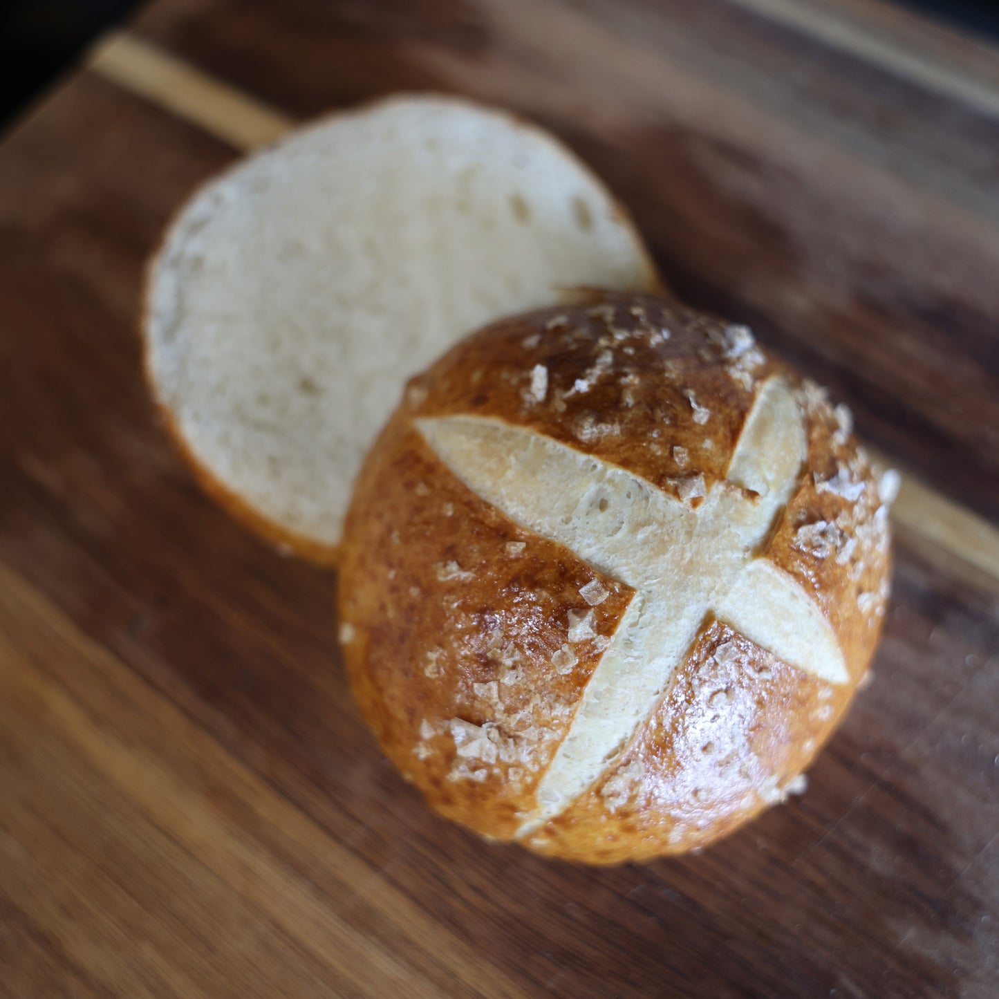 Sourdough Pretzel Buns