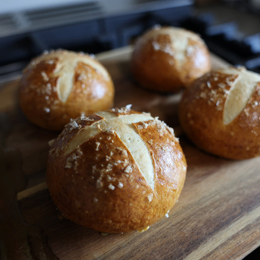 Sourdough Pretzel Buns