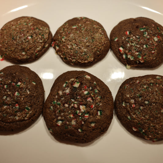 Chocolate Peppermint Sourdough Cookies